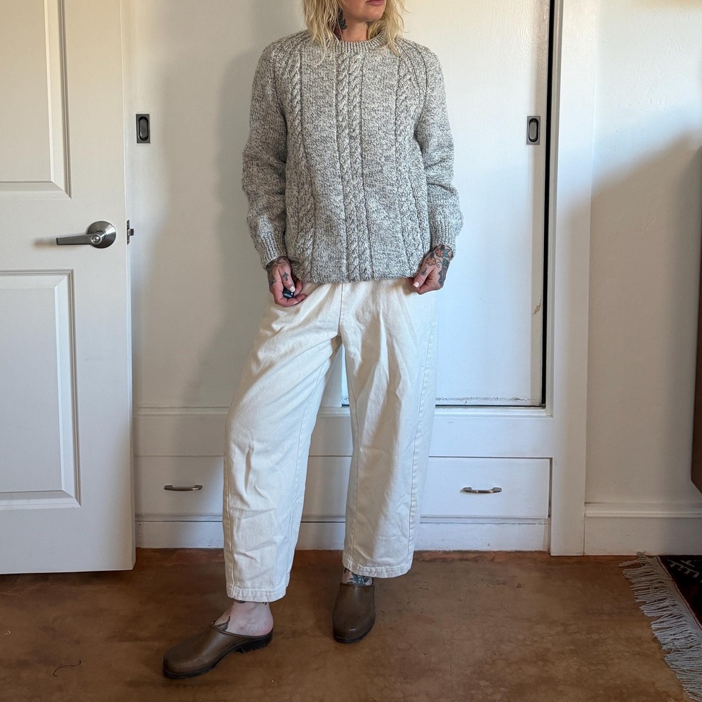 Vintage handmade blue grey knitted sweater - Picture 5 of 5